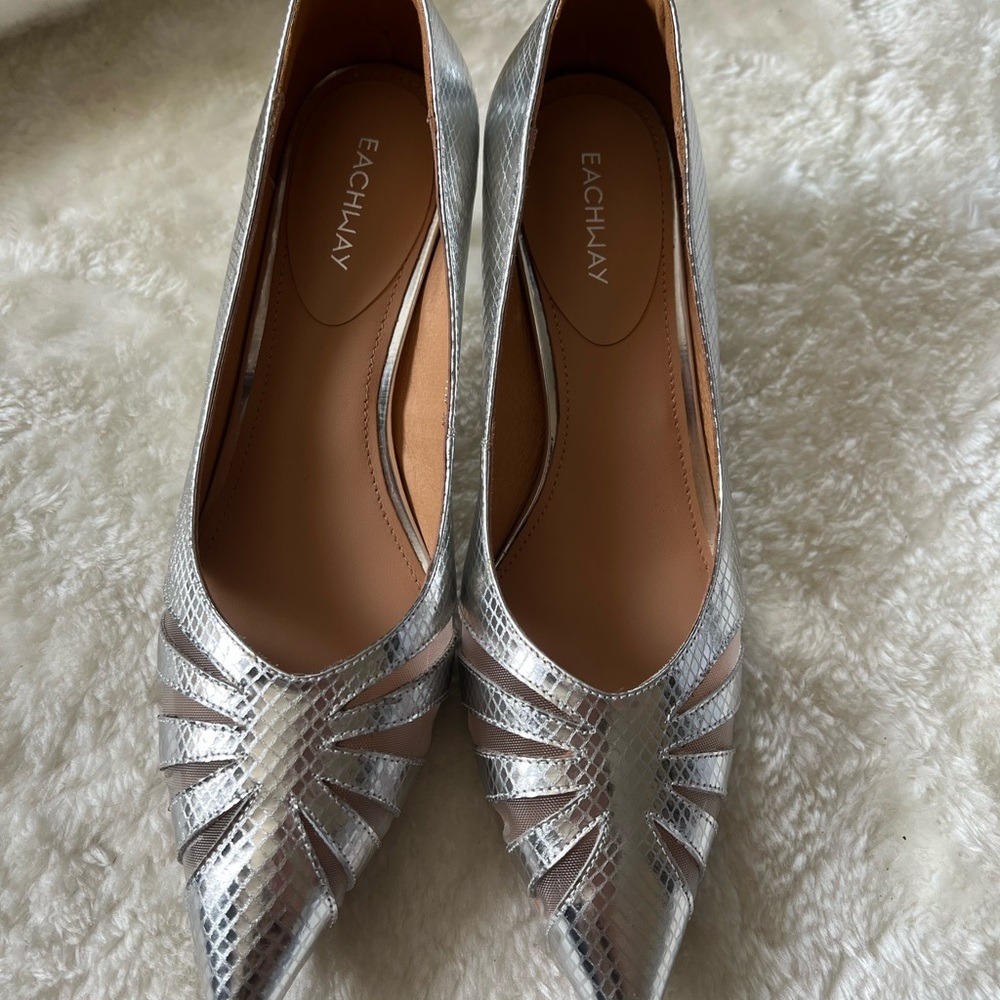 Elegant Silver Stiletto Heels